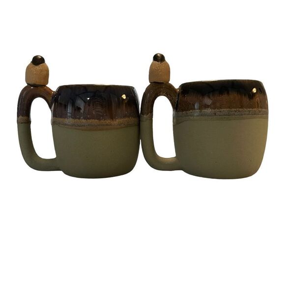 Pair of Pottery Handmade Bird Mugs - Picture 2 of 6